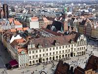  Widok z lotu ptaka na Rynek we Wrocławiu